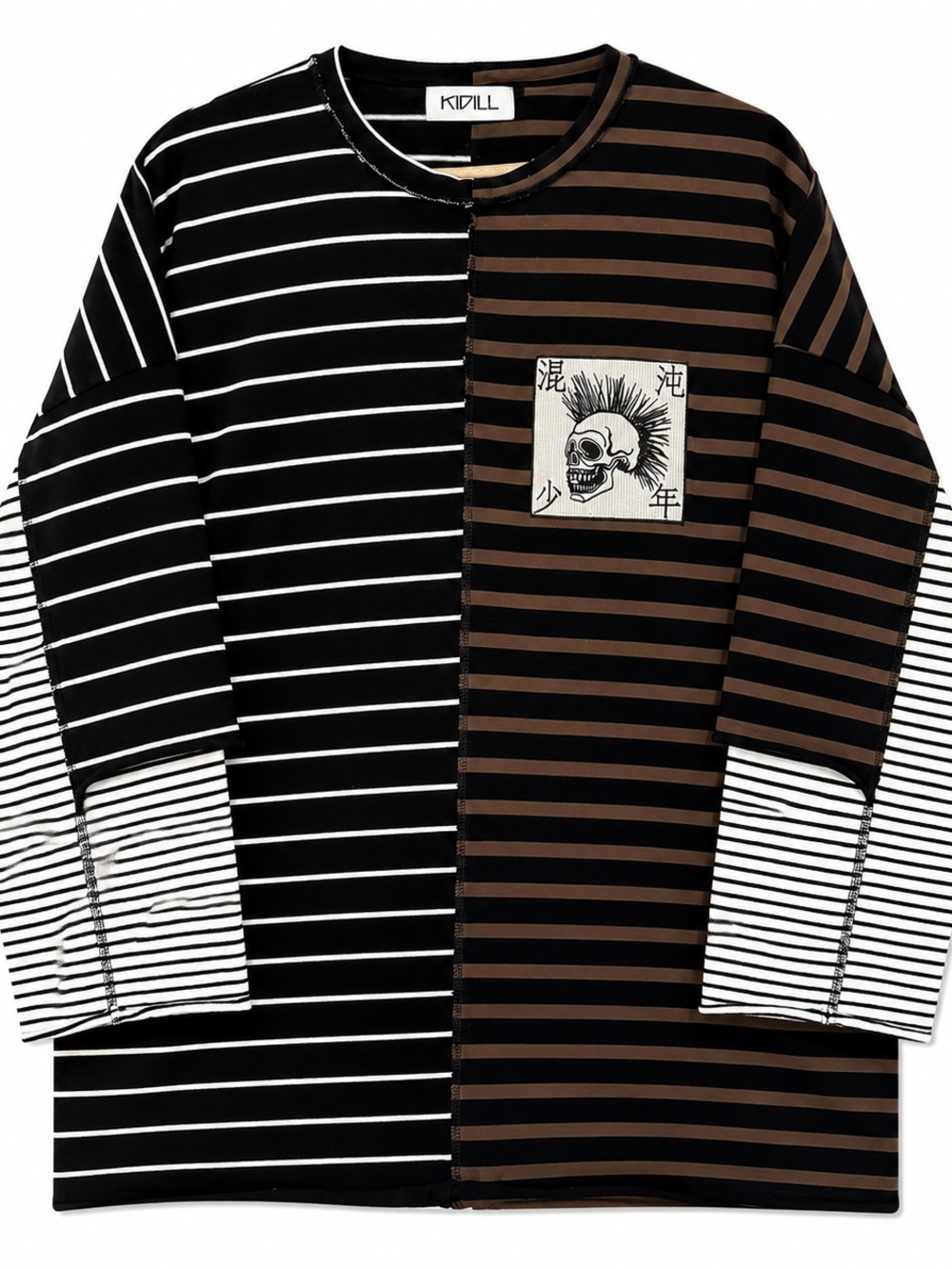 KIDILL Chaos Border Oversized T-Shirt | Japan Punk Streetwear | Men’s L/XL NWOT - Picture 2 of 13